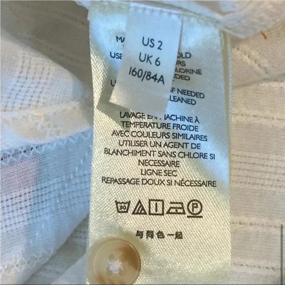 Anthropologie Maeve Koi Embroidered Button Down Size 2 - Picture 11 of 15